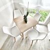 	Set di 2 sedie in plastica bianca e legno naturale DAKOTA II_813426