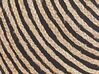 Lot de 2 coussins décoratifs avec motif en jute 45 x 45 cm beige et noir BERGENIA_843199