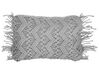 Conjunto de 2 almofadas decorativas em macramé de algodão cinzento 30 x 45 cm KIRIKKALE_769028