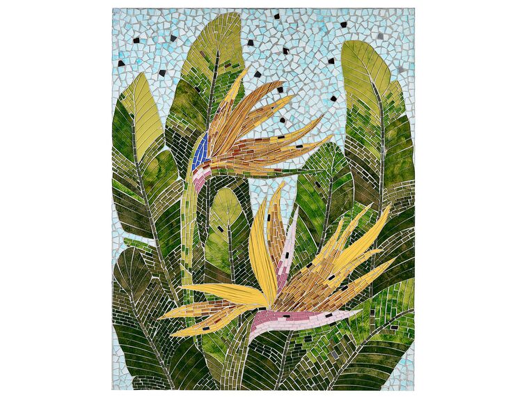 Wanddekoration Mosaik mehrfarbig Pflanzenmotiv MERANGIN_850475
