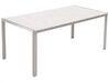 Zestaw ogrodowy stół i 2 ławki biały NARDO_538359
