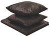 Embossed Bedspread and Cushions Set 160 x 220 cm Brown RAYEN_822061