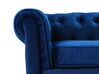 Ensemble canapé et fauteuil en velours bleu cobalt 4 places CHESTERFIELD_721635
