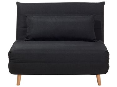 Sofa rozkładana jednoosobowa czarna SETTEN