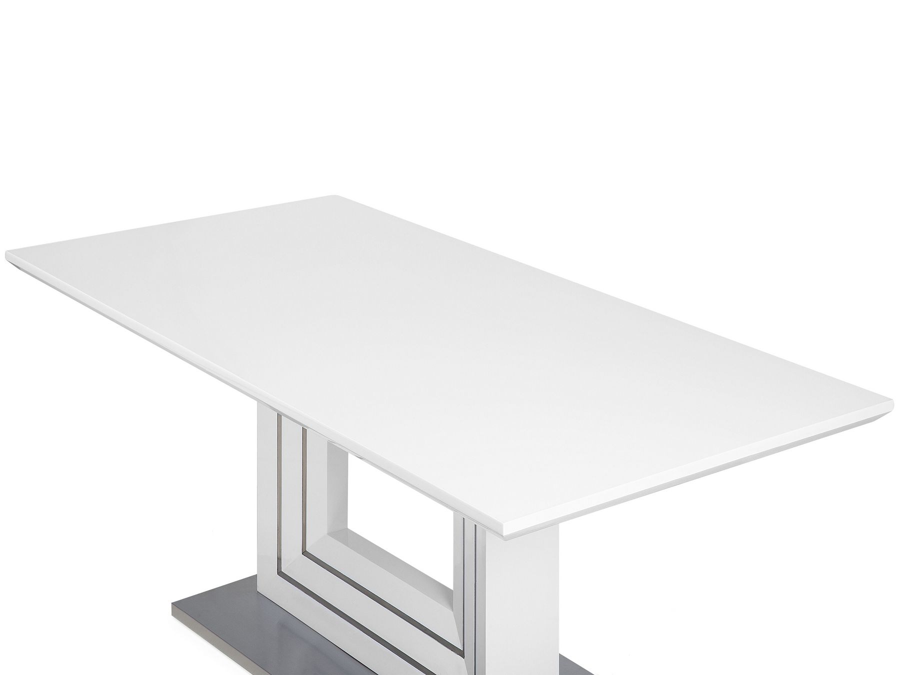 Esszimmertisch weiss Edelstahl 180 x 90 cm KALONA | Beliani.ch