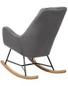 Velvet Rocking Chair Dark Grey ARRIE_745353