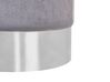 Pouf Samtstoff grau / silber ⌀ 36 cm rund BRIGITTE_782038