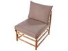 Ötszemélyes bambusz sarok ülőgarnitúra fotellel és tópszínű párnákkal CERRETO_908897