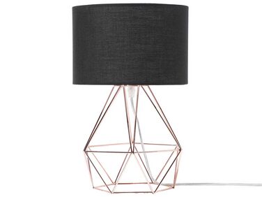 Tischlampe schwarz / kupfer 35 cm geometrisch MARONI