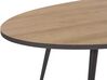 Oval Dining Table 180 x 90 cm Dark Wood with Black OTTAWA_776006