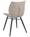 Set of 2 Fabric Dining Chairs Beige LISLE_724342
