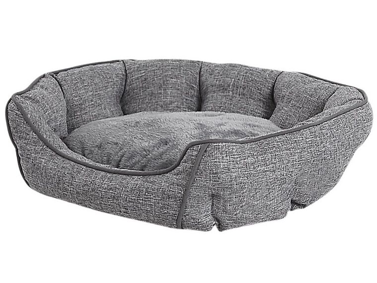 Linen Pet Bed 65 x 50 cm Grey CANDIR_783443
