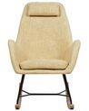 Fabric Rocking Chair Yellow ARRIE_745343