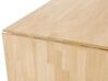 Mesa de comedor extensible de madera de caucho clara/blanco 120/160 x 75 cm LOUISIANA_697831