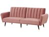 Rózsaszín bársony kanapéágy VIMMERBY_764139