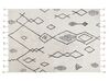 Tapis en coton blanc et noir 140 x 200 cm KEBIR_830867