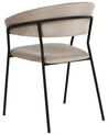 Conjunto de 2 sillas de terciopelo gris pardo/negro MARIPOSA_871955