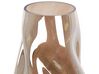 Glass Flower Vase 27 cm Brown IMEROS_838037