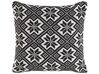 Set of 2 Cotton Cushions Geometric Pattern 45 x 45 cm Black and White BESKOZ_802253