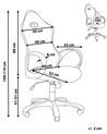 Krzesło biurowe regulowane czarno-białe iCHAIR_673518