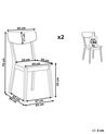 Conjunto de 2 sillas de comedor blanco/madera clara SANTOS_802891