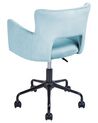 Cadeira de escritório em veludo azul claro SANILAC_855202