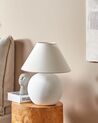 Lámpara de mesa de cerámica blanca LIMIA_878628