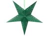 Lot de 2 étoiles décoratives LED 45 cm en papier brillant vert MOTTI_835495
