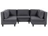 5-Seater Modular Fabric Sofa Dark Grey UNSTAD_893528