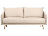 Sofa Set Samtstoff beige 5-Sitzer mit goldenen Beinen MAURA_913013