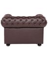 Leather Armchair Brown CHESTERFIELD_538276