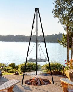 Kolmijalkagrilli teräs musta 69 x 69 cm GELAI