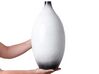 Dekoratívna terakotová váza 46 cm biela BAEZA_868678