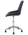 Faux Leather Armless Desk Chair Black MARIBEL_716542