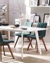 Set of 2 Fabric Dining Chairs Green CALGARY_800068
