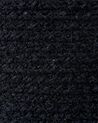Conjunto de 3 cestos em algodão preto e creme BASIMA_846452