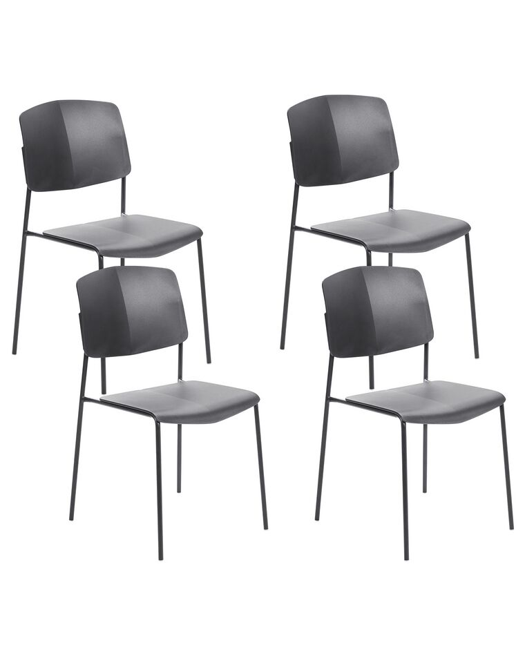 Conjunto de 4 sillas negro ASTORIA_868249