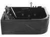Whirlpool Badewanne schwarz Eckmodell mit LED 170 x 119 cm rechts BAYAMO_821136