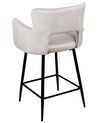 Set of 2 Velvet Bar Chairs Grey SANILAC_912702