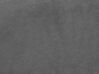 Sofá esquinero 6 plazas de terciopelo gris derecho con otomana EVJA_789287