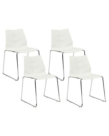 Conjunto de 4 cadeiras de jantar brancas HARTLEY