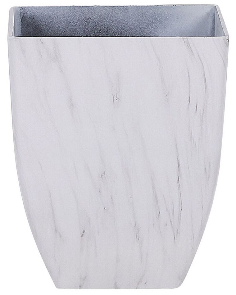 Maceta de mezcla de piedra blanco 35 x 35 cm MIRO_772755