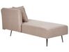 Right Hand Fabric Chaise Lounge Light Brown RIOM_877407