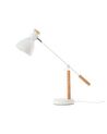 Table Lamp White and Light Wood PECKOS_680482