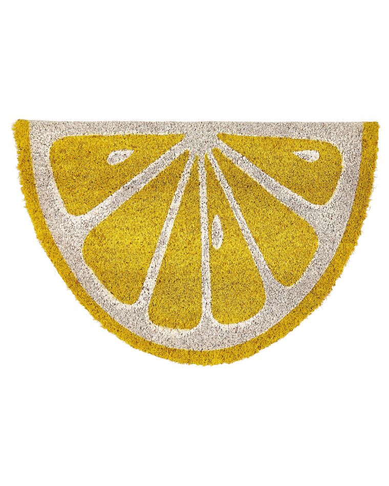 Coir Doormat Lemon Shape Yellow IJEN_904916