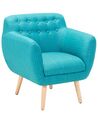 Fauteuil stof blauw MELBY_476978