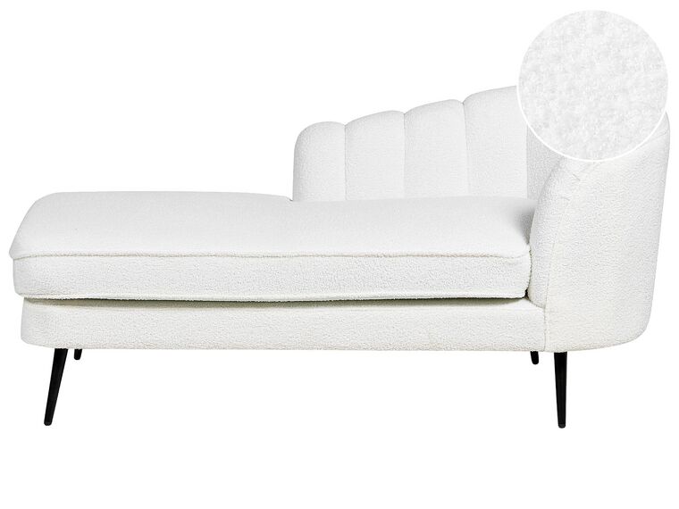 Right Hand Boucle Chaise Lounge Off-White ALLIER_879191