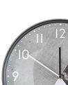 Orologio da parete vetro grigio e nero ø 33 cm DAVOS_784795