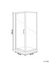 Tempered Glass Shower Enclosure 70 x 70 x 185 cm Silver DARLI_787886