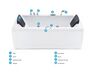 Right Hand Whirlpool Bath with LED 1830 x 900 mm White VARADERO_787091